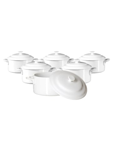 Ritzenhoff & Breker 6er Set Mini-Terrinen Bianco 10 x 5,2 cm weiß in weiß
