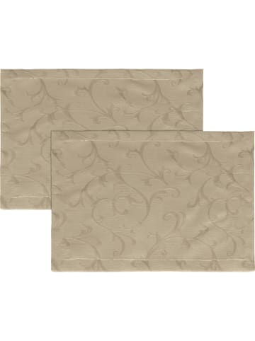 Erwin Müller Jacquard Tischset 2er-Pack Düsseldorf in beige