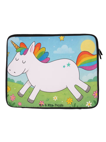 Mr. & Mrs. Panda Notebook Tasche Einhorn Happy Design ohne Spruch in Weiß