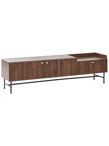 Beliani TV-Möbel LISMORE in Braun/Schwarz - (W) 180 x (H) 50 x (L) 40 cm