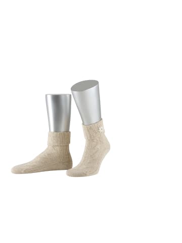 Lusana Umschlagsocken LN35210 in beige meliert (75)