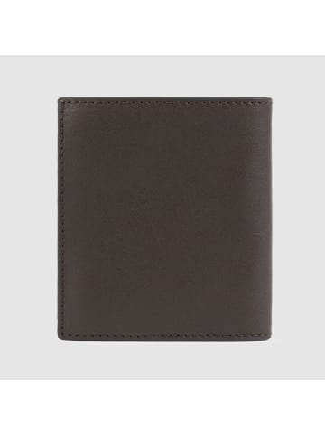 Piquadro Black Square Geldbörse RFID Schutz Leder 8.5 cm in dark brown