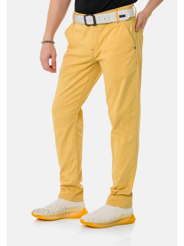 Cipo & Baxx Stoffhose in MUSTARD