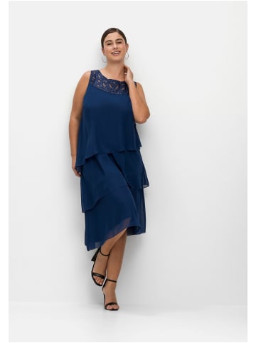 sheego Cocktailkleid in blau