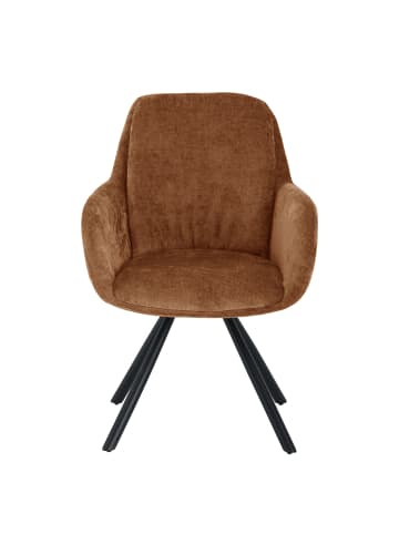 home24 Armlehnenstuhl CALLEDA in Rostbraun