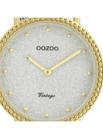 Oozoo Analog-Armbanduhr Oozoo Vintage Series silber mittel (ca. 34mm)