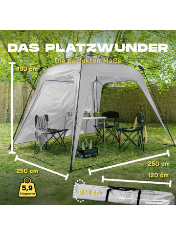 Where Tomorrow Pop Up Pavillon Gartenzelt Hellgrau  grau