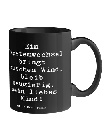 Mr. & Mrs. Panda Tasse Umzug neue Stadt mit Spruch in Schwarz