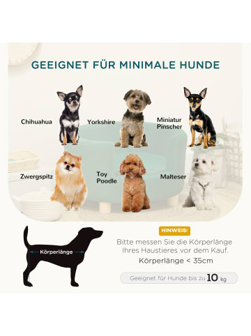 Pawhut Hundesofa Grün 65B x 64T x 37H cm