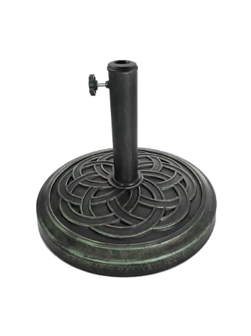 relaxdays Schirmständer in Schwarz/ Grün - (H)31 x Ø 45 cm