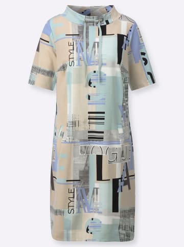 WITT WEIDEN Shirtkleid in bleu-sand-bedruckt