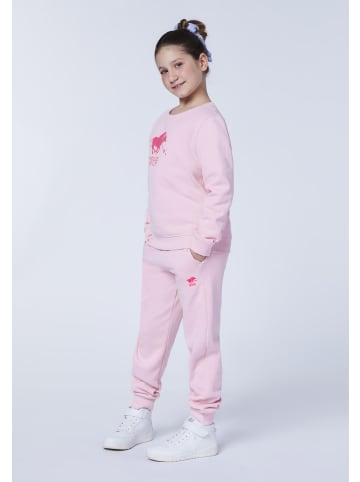 Polo Sylt Sweater mit glitzerndem Labelprint in Rosa