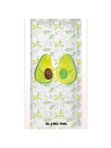 Mr. & Mrs. Panda Outdoor Laterne Avocado Pärchen ohne Spruch in Transparent
