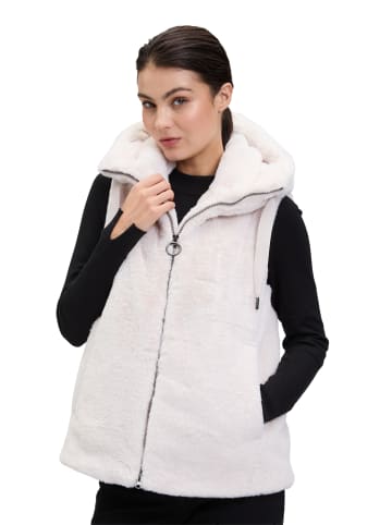 Betty Barclay Plüschweste mit Kapuze in beige