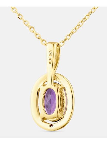 Diamant L'éternel Kette mit Anhänger, mit Amethyst, 375 Gelbgold