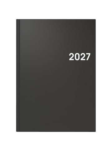 BRUNNEN Buchkalender 795 A5 1 Tag/Seite Balacron-Einband schwarz 2027