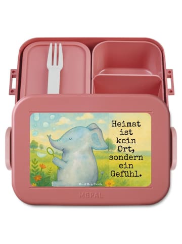 Mr. & Mrs. Panda MEPAL Bentobox Elefant Seifenblasen Design mit ... in Rot Pastell