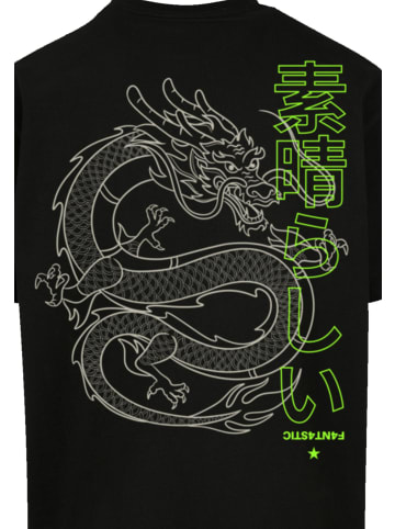 F4NT4STIC T-Shirt Oversized PLUS SIZE Drache Dragon Japan in schwarz