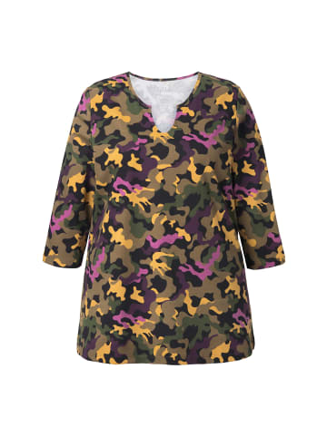 Ulla Popken Longshirt in olivgrau