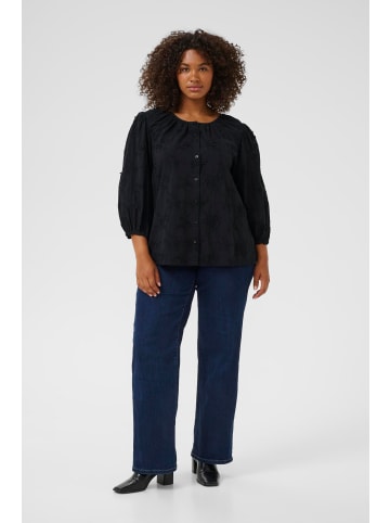 KAFFE curve Langarm - Hemd KClaima Regular fit in Black Deep