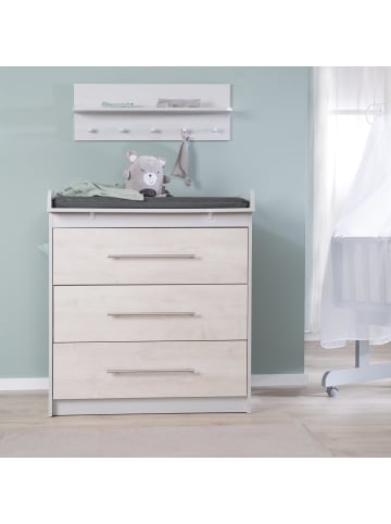 roba Wickelauflage 'Graphite gesteppt' - Veganes Leder - Anthrazit