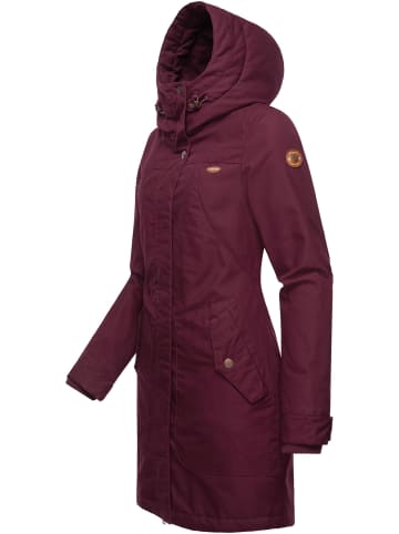 ragwear Wintermantel Jannisa in Wine Red