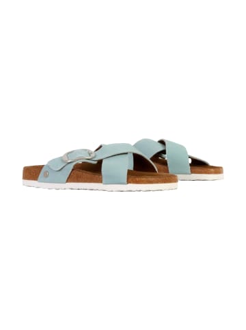 Terre de Marins Spartanische Ledersandalen Grün