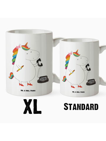 Mr. & Mrs. Panda XL Tasse Einhorn Sekretärin ohne Spruch in Weiß