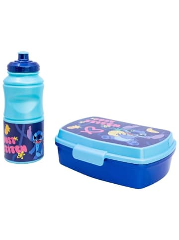 Lilo & Stitch Lilo & Stitch Set mit 380?ml Wasserflasche und Brotdose Lunchbox-Set in Blau