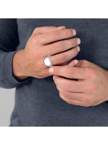 Männerglanz Ring aus Sterling Silber in silber
