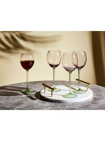 Beliani 4er-Set Gläser DIOPSIDE in Transparent/Rosa/Grün