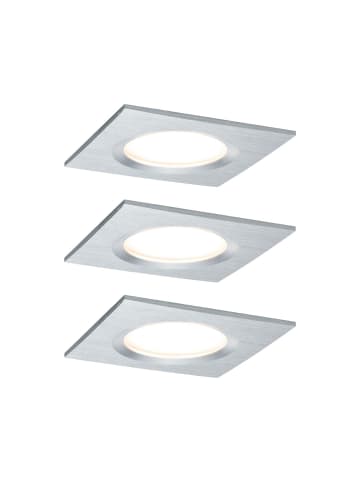 paulmann LED Einbaustrahler 1er-Set Nova Plus Coin starr, eckig, dimmbar in Alu -B:78mm