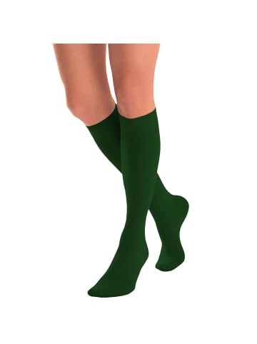 COFI 1453 Damen 2er Kniestrümpfe Lycra-Kniesocken mit 60 DEN Onesize in Bootle Grün