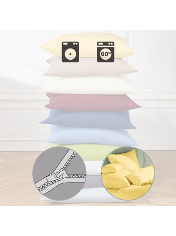 Erwin Müller Renforcé Kuschelkissenbezug Würzburg in gelb