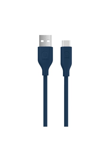 COFI 1453 Qware USB auf USB-C Kabel – 12W 1 Meter Lade- und Datenkabel Schwarz in Blau