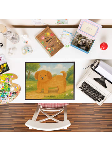 Mr. & Mrs. Panda Schreibunterlage Hund Flauschig Design ohne Spruch in Weiß