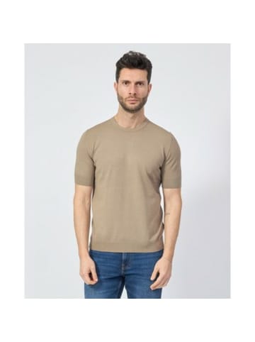 Hugo Boss Rundhals T-Shirt für Herren in beige
