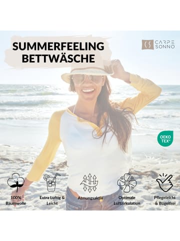 Carpe Sonno Seersucker Bettwäsche in Rot Weiß