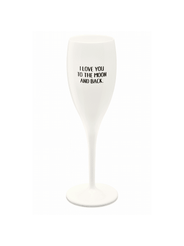 koziol CHEERS No. 1 LOVE YOU TO THE MOON * - Glas 100ml mit Druck in cotton white