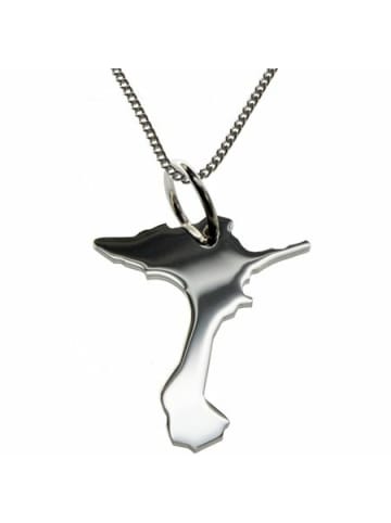 Schmuckador 50cm Halskette + Formentera Anhänger in massiv 925 Silber in silber