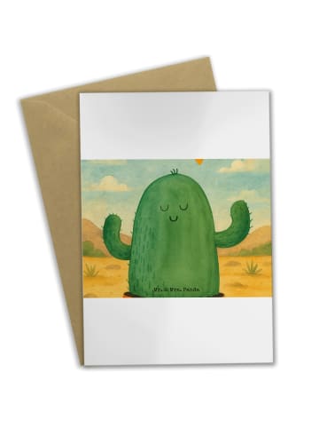 Mr. & Mrs. Panda firmungskarte Kaktus Sonne Design ohne Spruch in Weiß