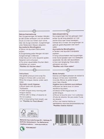 Mahalo Ayurveda Zungenschaber Erwachsene Edelstahl Zungenreiniger