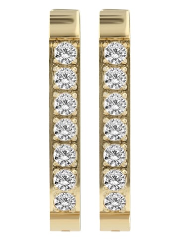 Adeliás Damen Ohrringe – Klappcreole aus Edelstahl in gold