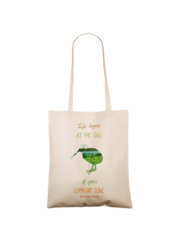 Mr. & Mrs. Panda Jutebeutel Kiwi Neuseeland mit Spruch in Creme