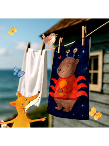 Mr. & Mrs. Panda Handtuch Krebs Astrologie Design ohne Spruch in Weiß