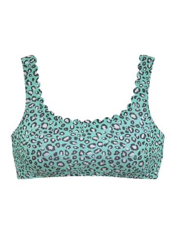 LASCANA Bustier-Bikini-Top in mint-bedruckt