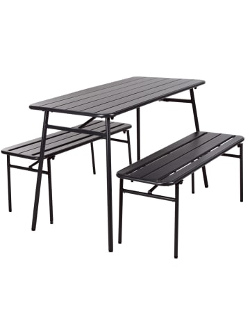 Ambiance Gartenmöbeln aus Metall in Anthrazitfarben, (B) 35 x (H) 41,5 x (L) 100 cm