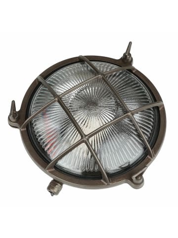 Licht-Erlebnisse Außen Wandlampe Ø 21 x (H)21 cm in Schwarz Antik