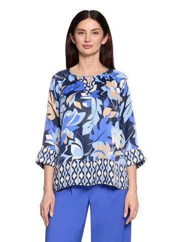 Betty Barclay Schlupfbluse mit Blumenprint in Dunkelblau/Blau