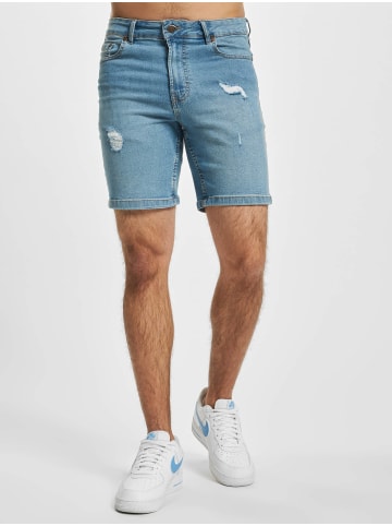DENIM PROJECT Jeans-Shorts in clearblue washed destroy
